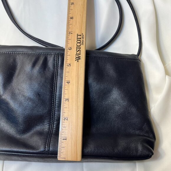 Bechamel  Clutch.& Shoulder &  Crossbody Black  Leather gold tone hardware - Picture 8 of 10